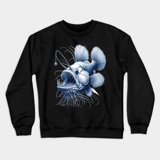 19th-Century Natural History-Inspired Angler Fish Design" Crewneck Sweatshirt